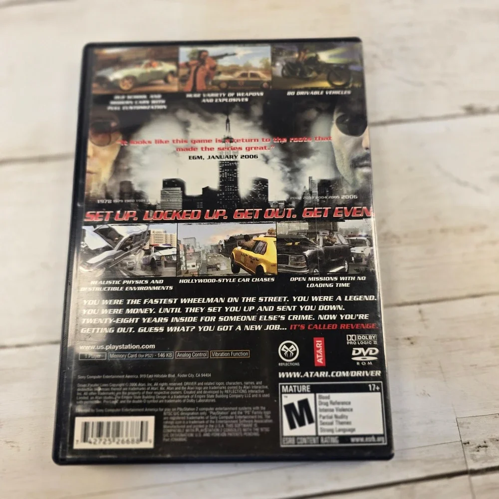 Driver Parallel Lines Sony PlayStation 2 PS2 Atari 2006 Game Manual Included